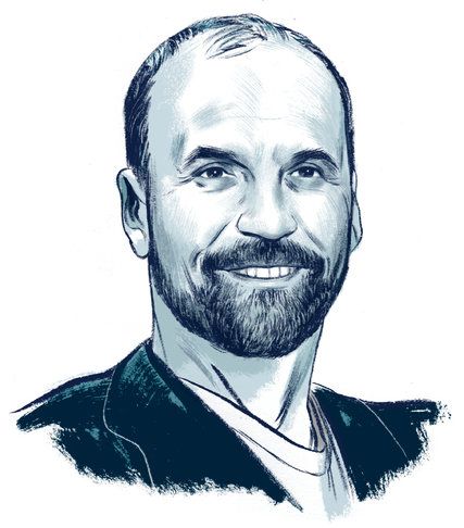 T&aacute;c giả Scott Turow (Ph&aacute;c họa của Jillian Tamaki - B&aacute;o New York Times) 