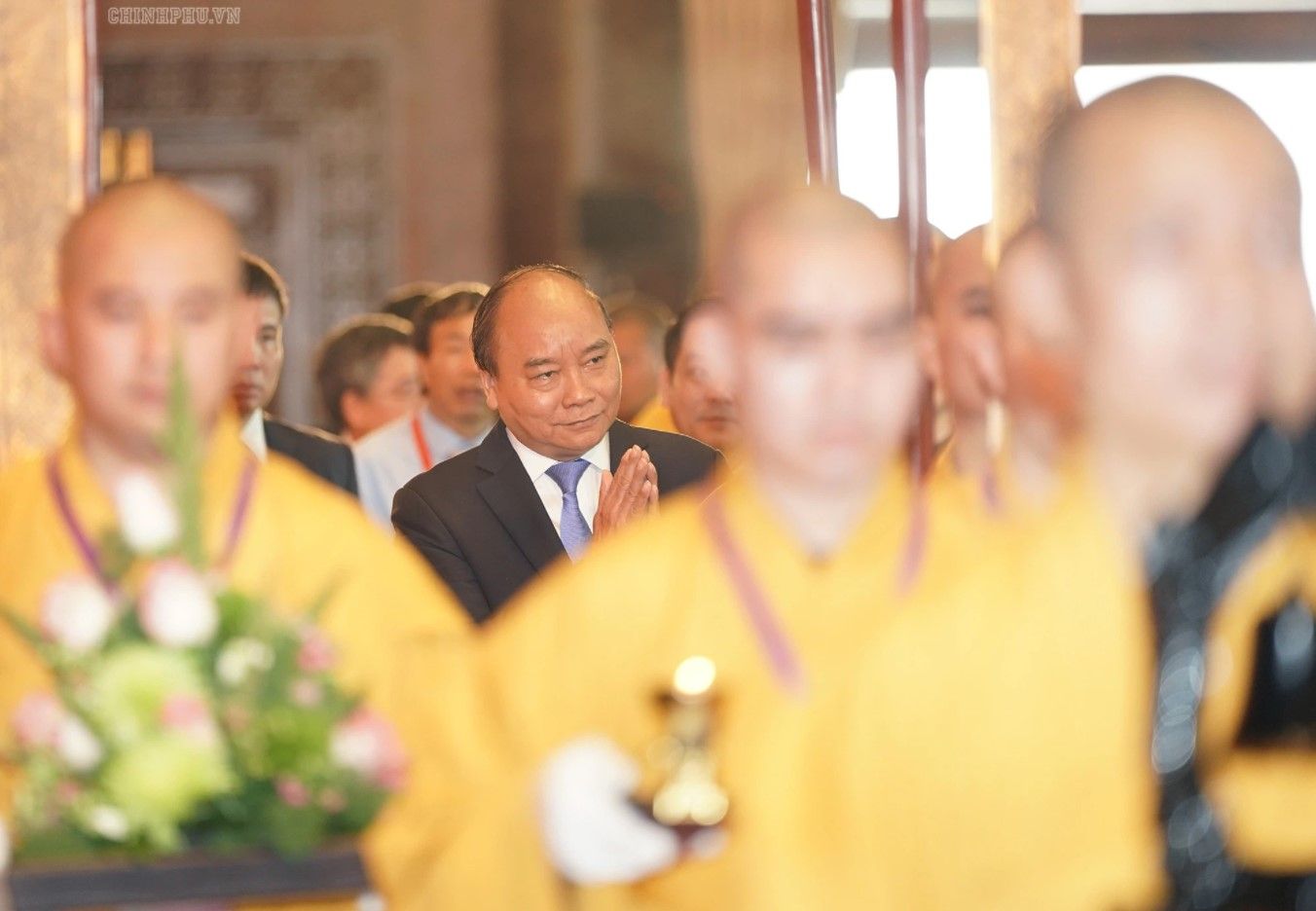 Thủ tướng Nguyễn Xuân Phúc dự lễ khai mạc Lễ Phật đản năm 2019. Ảnh: Báo Chính phủ.