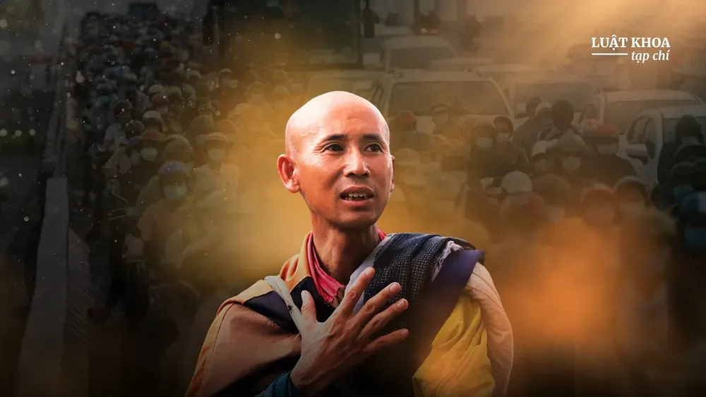 Sư Thích Minh Tuệ. Đồ họa: Shiv/ Luật Khoa.