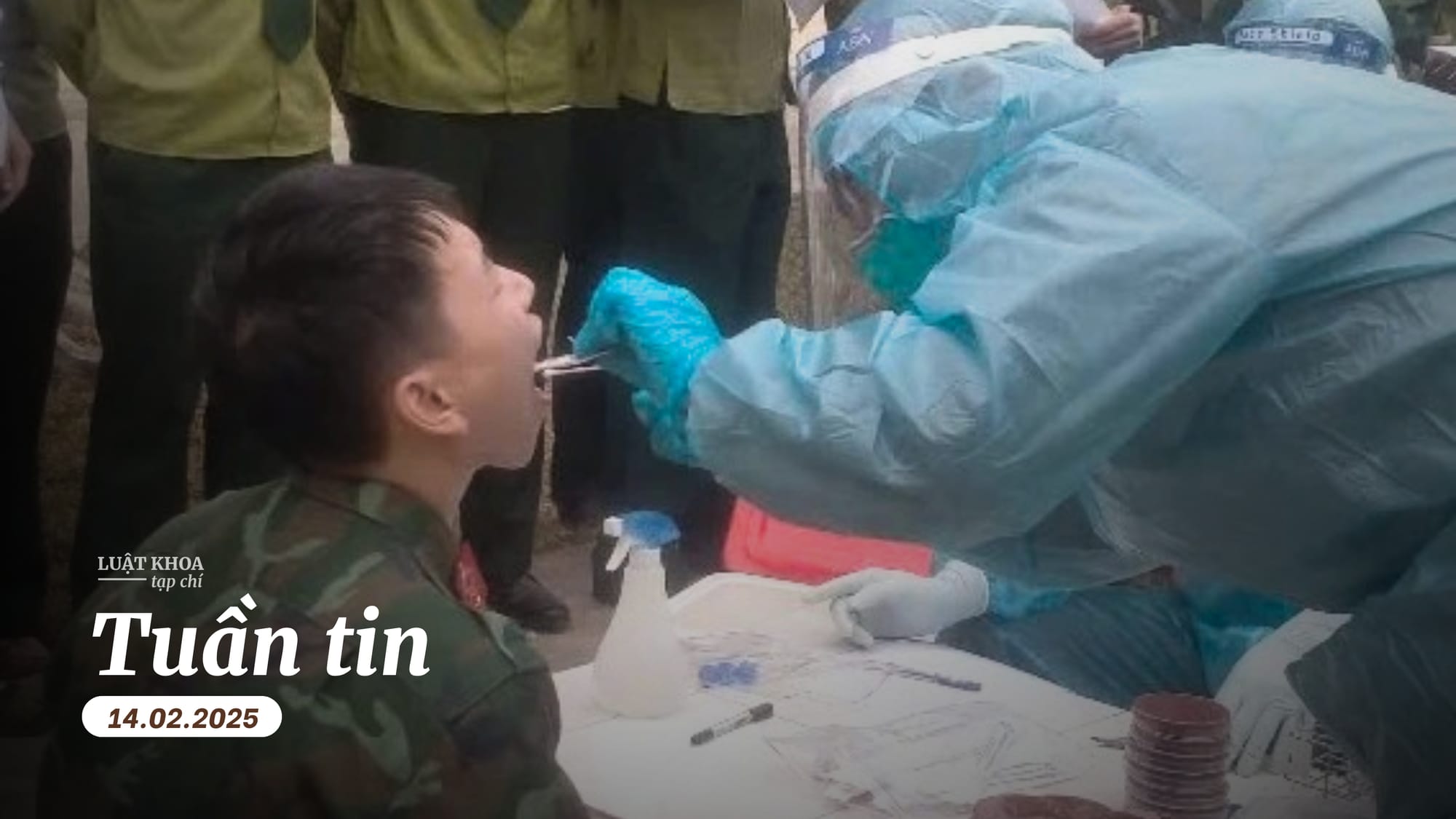 Viện Y học Dự phòng Quân đội đã lấy mẫu xét nghiệm cho cán bộ, chiến sĩ Sư đoàn 3, Quân khu 1. Ảnh gốc: Quân khu 1.