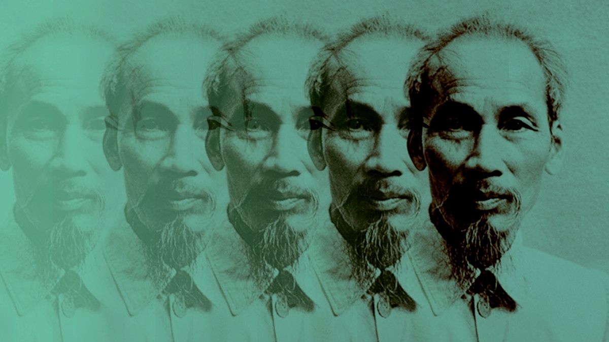 C&aacute;c l&atilde;nh đạo Đảng Cộng sản Việt Nam ở chiến khu Việt Bắc thời kỳ trước 1954: Trường Chinh, Hồ Ch&iacute; Minh, Phạm Văn Đồng, V&otilde; Nguyễn Gi&aacute;p. Ảnh: B&aacute;o Nam Định.