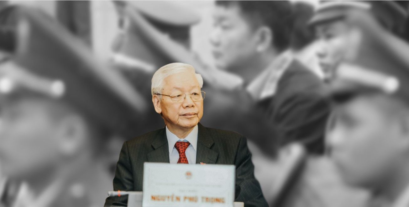 Khi ông Nguyễn Phú Trọng ra đi, công cuộc “đốt lò” của ông cũng ra đi luôn? Ảnh: Thanh Niên. Đồ họa: Luật Khoa.