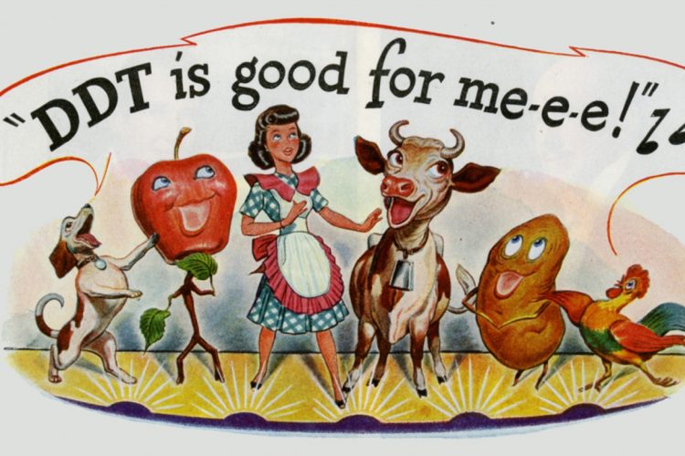 Một bức tranh quảng cáo cho DDT. Ảnh: Science History.