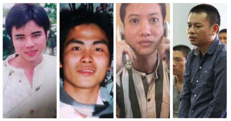Bốn tử tù Hồ Duy Hải, Lê Văn Mạnh, Nguyễn Văn Chưởng và Đặng Văn Hiến. Ảnh: Luật Khoa tổng hợp.