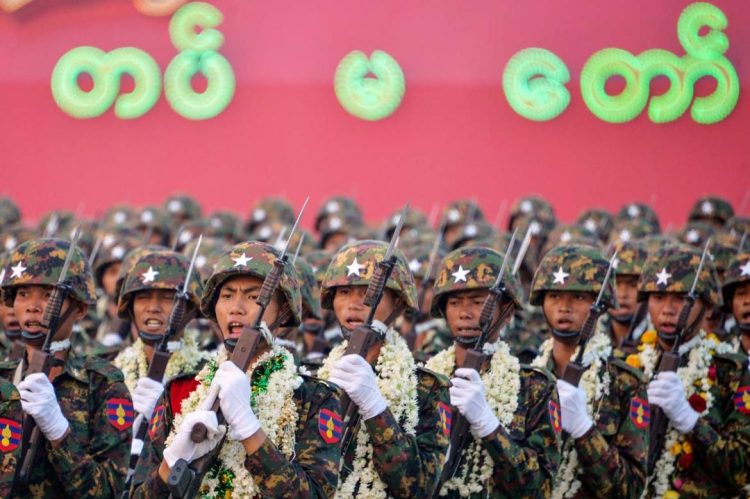 Quân đội Myanmar. Ảnh: Frontier Myanmar.