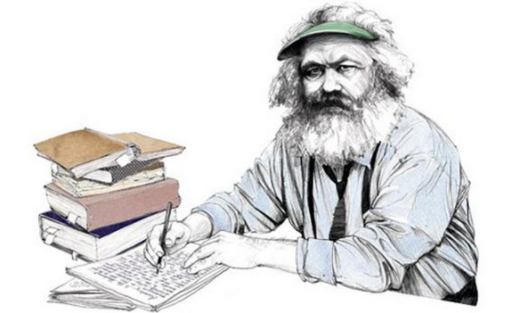 Nhà báo Karl Marx. Ảnh minh họa: redflag.org.au.