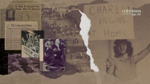 Nước Mỹ chia rẽ trước làn sóng người Việt tị nạn cộng sản năm 1975. Ảnh: Một “thành phố lều” được dựng trên đảo Guam để làm chỗ ở cho 40.000 người tị nạn miền Nam Việt Nam./Người tị nạn Việt Nam đặt chân đến California./Người Mỹ ở Fort Smith, bang Arkansas biểu tình phản đối việc tiếp nhận người tị nạn. Nguồn ảnh: UPI/UPI & Robert-Sygma/AP.