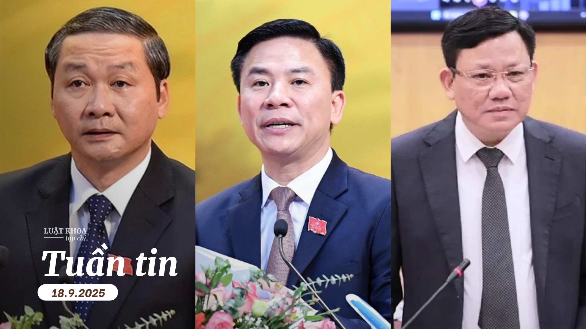 Từ trái qua phải: Ông Đỗ Minh Tuấn, ông Đỗ Trọng Hưng, ông Nguyễn Văn Thi. Ảnh: Hoàng Hiếu/Báo Dân Trí, VGP News, Lê Hợi/Báo Thanh Hóa.