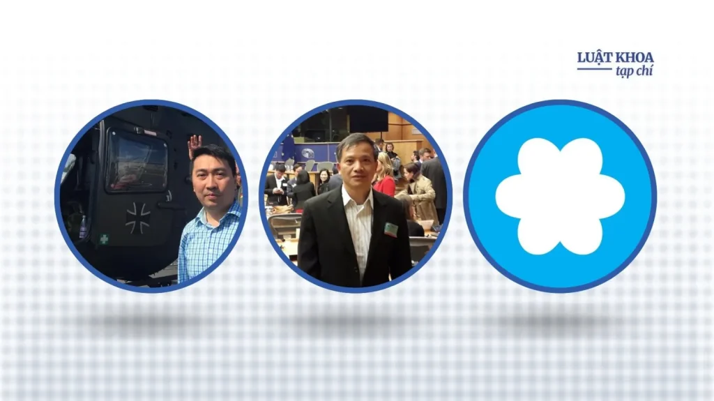 Hình đại diện của các trang Facebook Nguyễn Văn Đài, Lê Trung Khoa và Việt Tân. Ảnh: Thiên Tân/Luật Khoa.