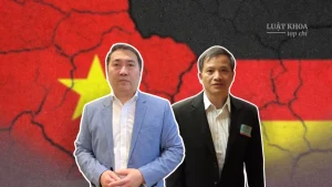 Hai ông Lê Trung Khoa và Nguyễn Văn Đài. Ảnh: Thiên Tân / Luật Khoa.