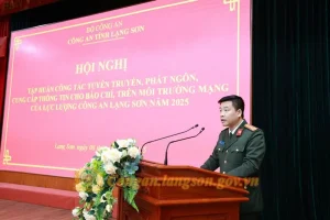 Một hội nghị của Công an Lạng Sơn vào ngày 8/12/2025. Ảnh: Website Công an Lạng Sơn.
