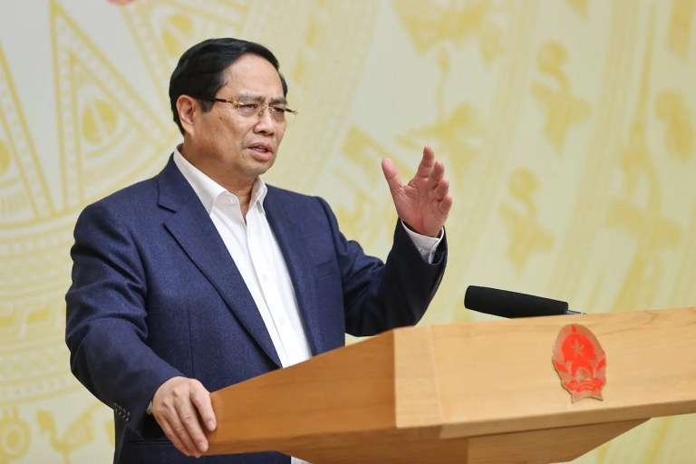 Thủ tướng Phạm Minh Chính trong cuộc họp ngày 12/1/2026. Ảnh: Nhật Bắc/VGP News.