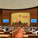 Hội trường Diên Hồng ở tòa nhà Quốc hội ở Hà Nội. Ảnh: Báo Chính phủ.