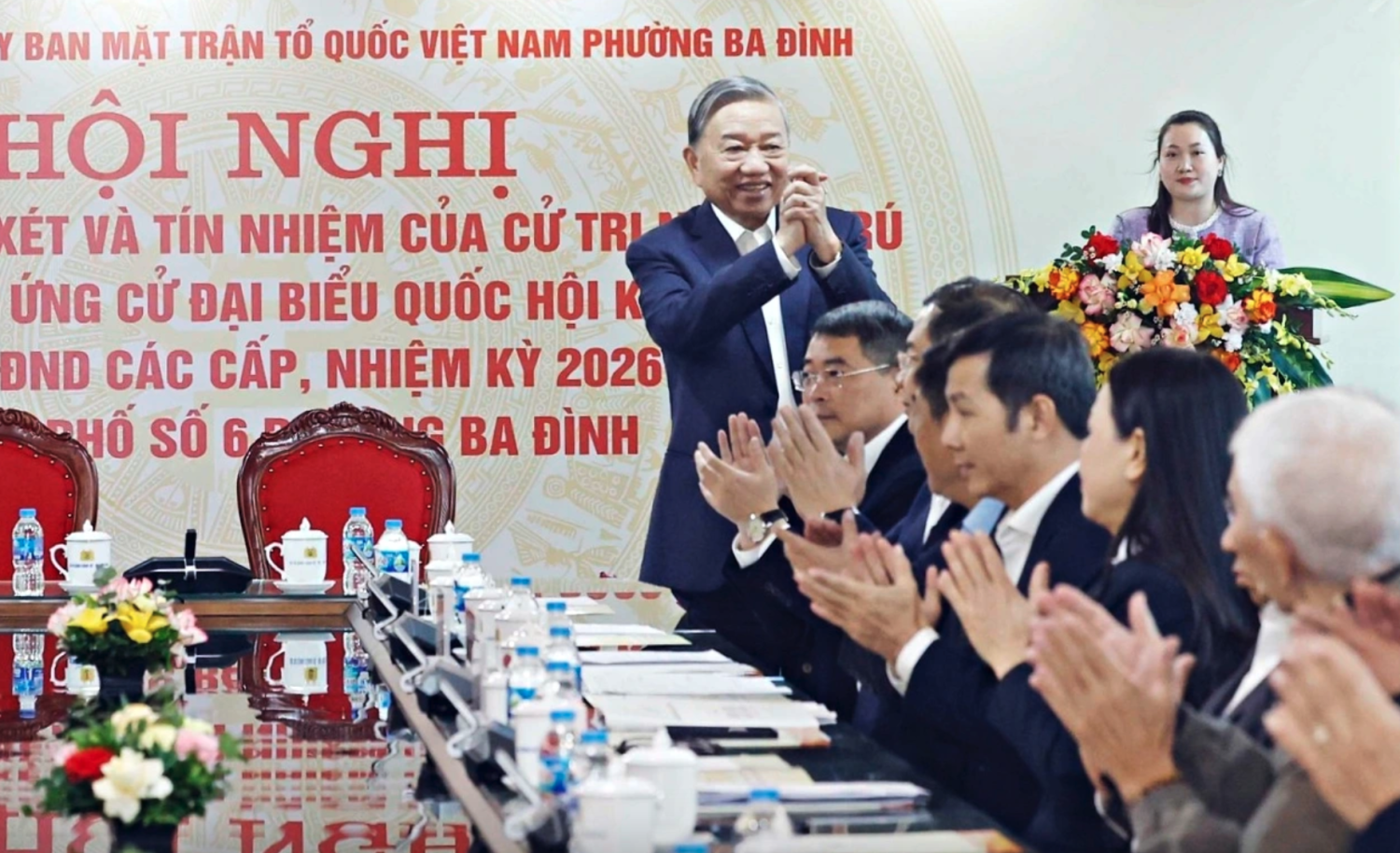 Tổng Bí thư Tô Lâm tại hội nghị về việc lấy ý kiến cử tri nơi cư trú trước thềm bầu cử Quốc hội khóa 16, ngày 4/2. Nguồn ảnh: TTXVN.