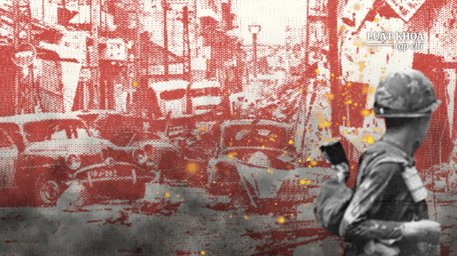 Đường xá Sài Gòn bị tàn phá nặng nề vào năm 1968. Nguồn ảnh: AP Wirephoto.